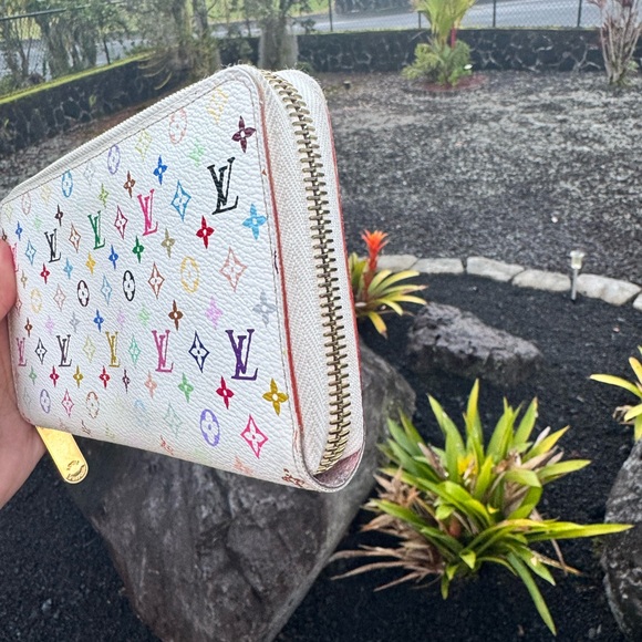 Louis Vuitton Murakami Multicolor Zippy Wallet White LV Long Wallet - Picture 4 of 11